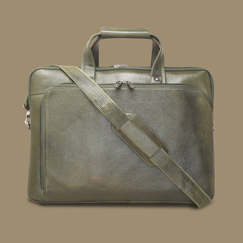 Kaelith Genuine Leather  Laptop Messenger Bag For Men